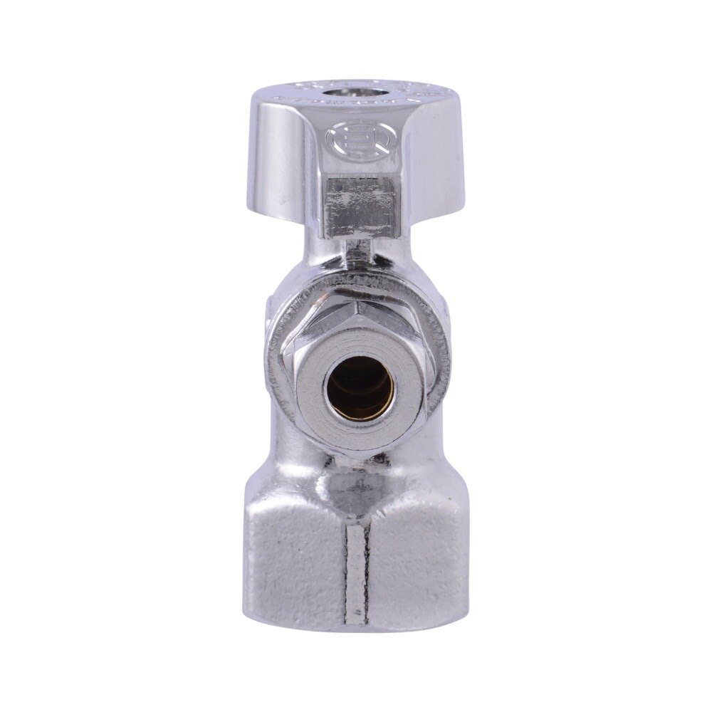 Eastman 10732LF 1/4 in. OD x 1/2 in. FIP Quarter Turn Angle Stop Valve Lead Free Chrome Plated - 3