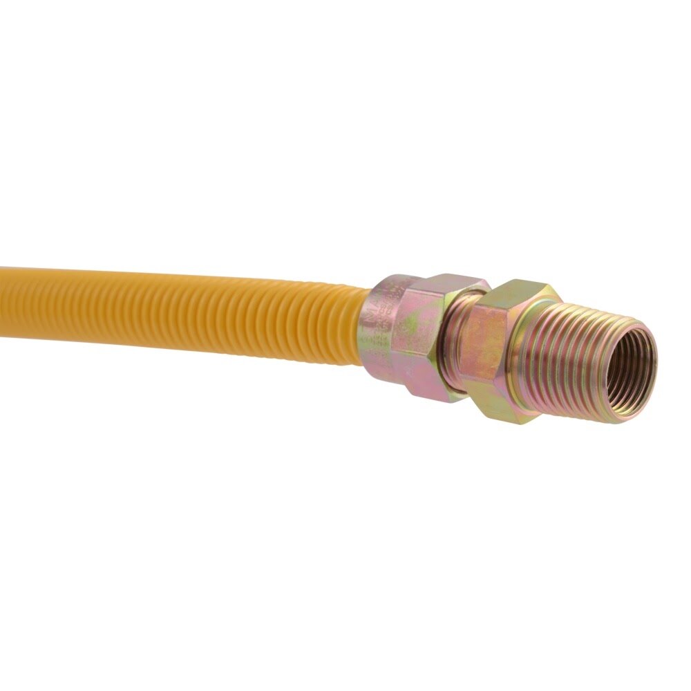 Eastman 20YE505024B 1/2 in OD x 24 in L Yellow Epoxy Coated Stainless Steel Gas Connector - 2