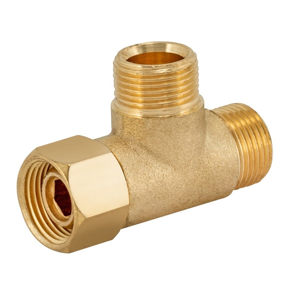 Eastman 25882LF 3/8 in OD x 3/8 in OD x 3/8 in OD Lead Free Brass Compression Add-An-Outlet Adapter - 3