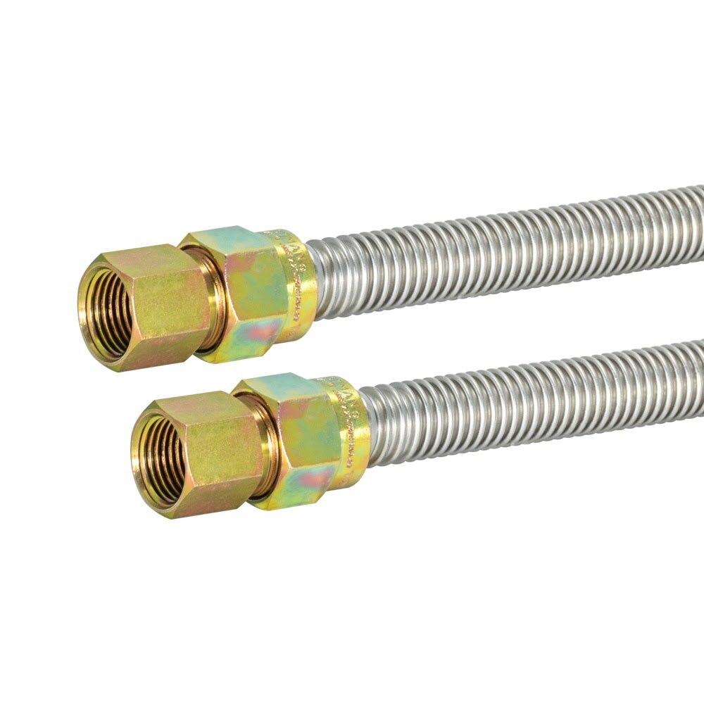 Eastman 30SS515124 5/8 in. OD x 24 in. L Stainless Steel Gas Connector 1/2 in. FIP x 1/2 in. FIP