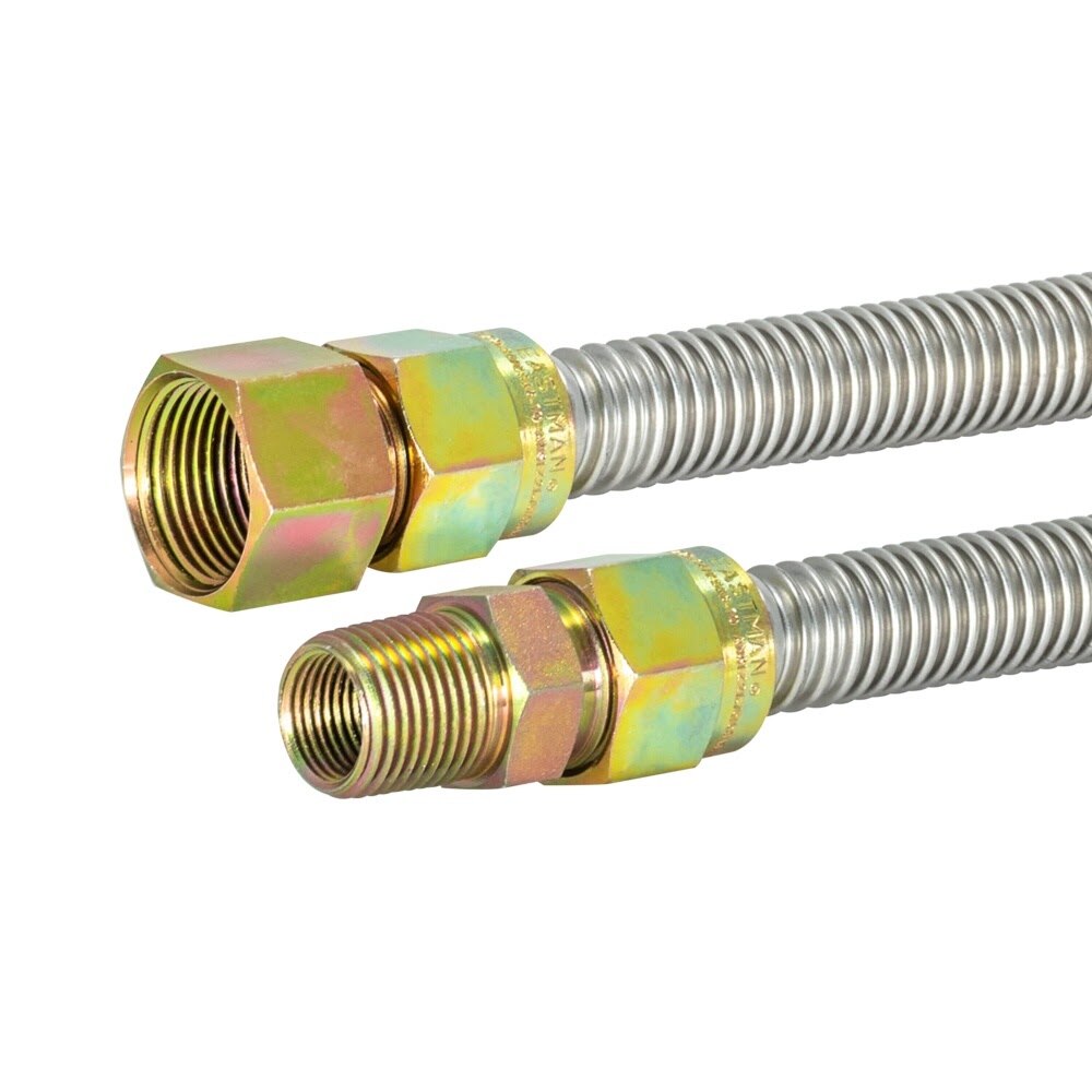 Eastman 30SS555060 5/8 in. OD 60 in. Flexible Stainless Steel Gas Connector 3/4 in. FIP x 1/2 in. MIP - 2