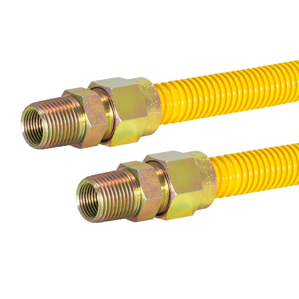 Eastman 30YE505048 48 in. 5/8 in. OD Stainless Steel Gas Connector with 1/2 in. MIP Ends - 2