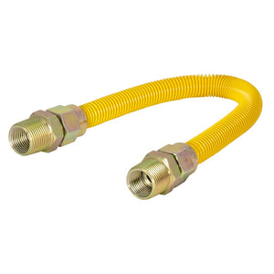 Eastman 30YE545436 5/8 in OD x 36 in Yellow Stainless Steel Gas Connector 3/4 in MIP x 3/4 in MIP