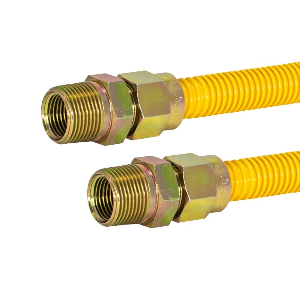 Eastman 30YE545436 5/8 in OD x 36 in Yellow Stainless Steel Gas Connector 3/4 in MIP x 3/4 in MIP - 2