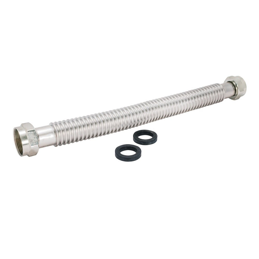 Eastman 432118 18 in Stainless Steel Water Heater Connector with 1-1/4 in FIP x 1-1/4 in FIP Ends
