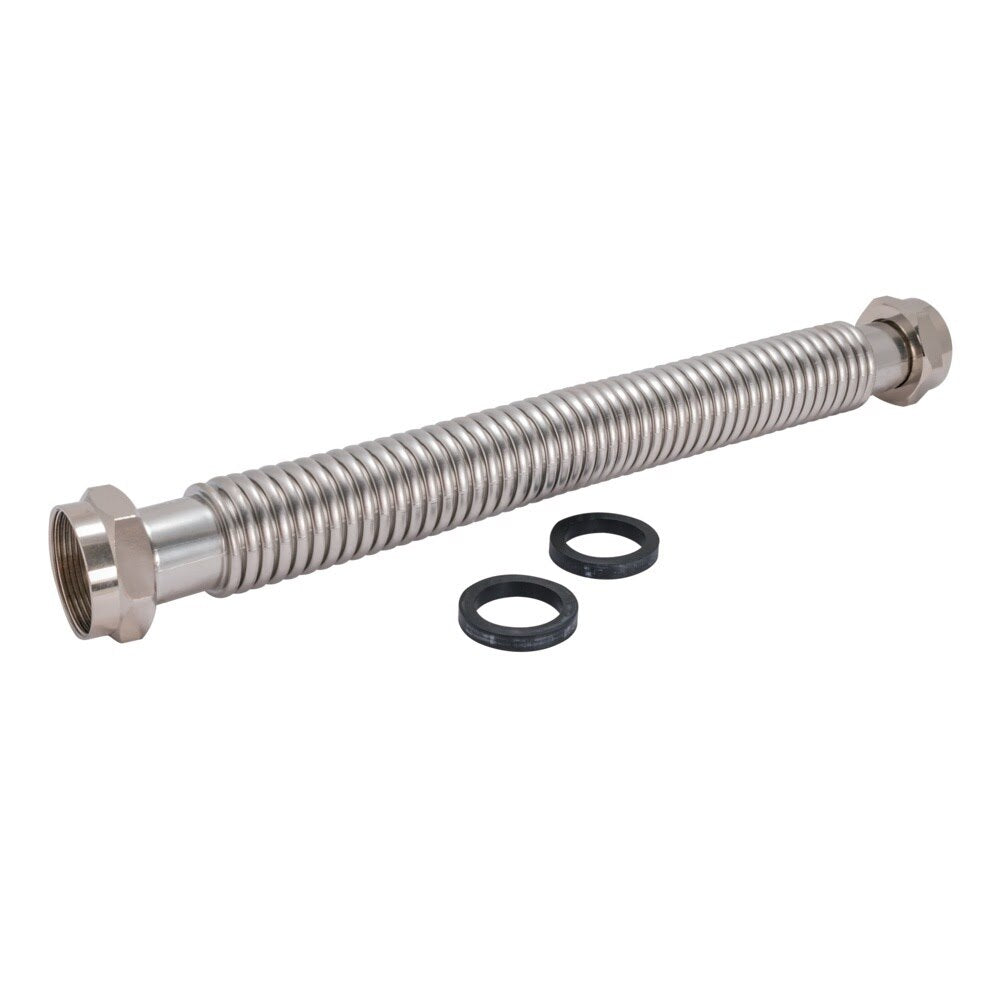 Eastman 432218 18 in Corrugated Stainless Steel Water Softener Connector with 1-1/2 in FIP Ends