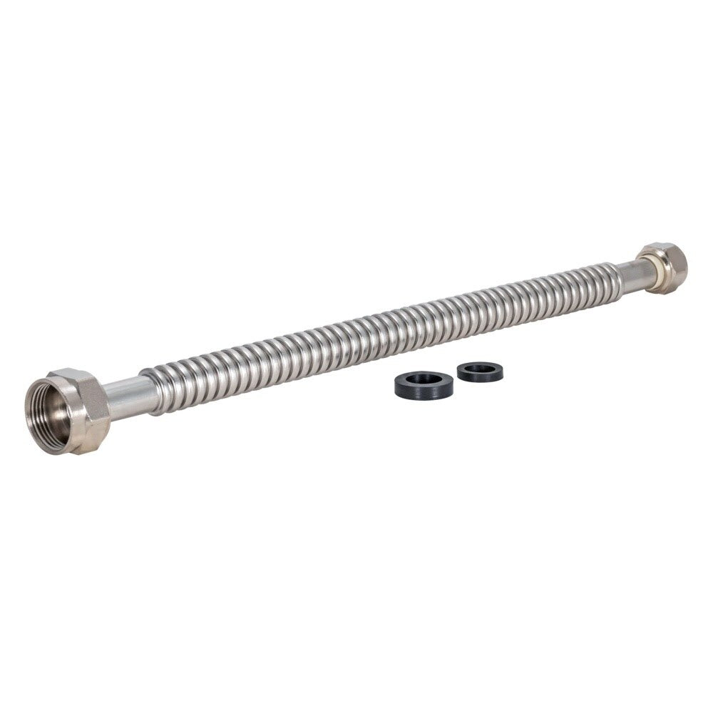 Eastman 437512 12 in. Corrugated Stainless Steel Water Heater Connector 3/4 in. FIP x 1 in. FIP - 3