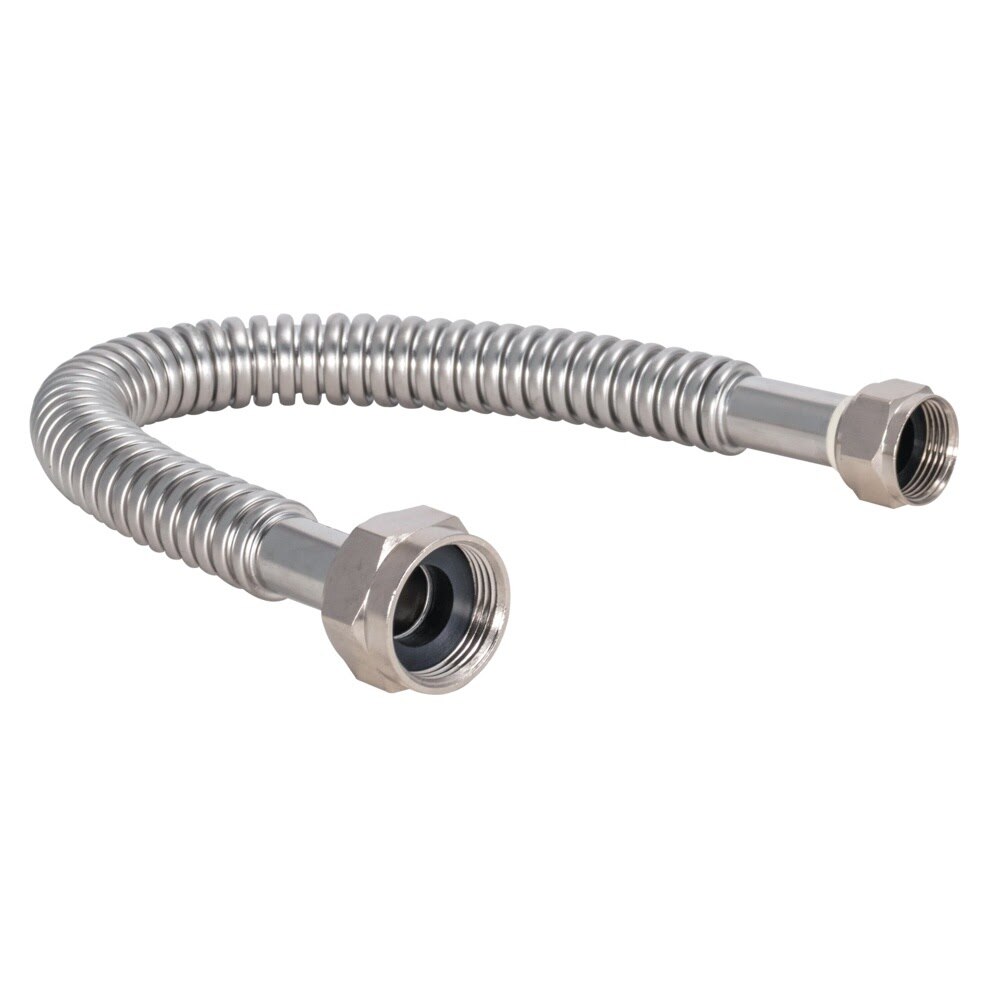 Eastman 437515 15 in Corrugated Stainless Steel Water Heater Connector 3/4 in FIP x 1 in FIP