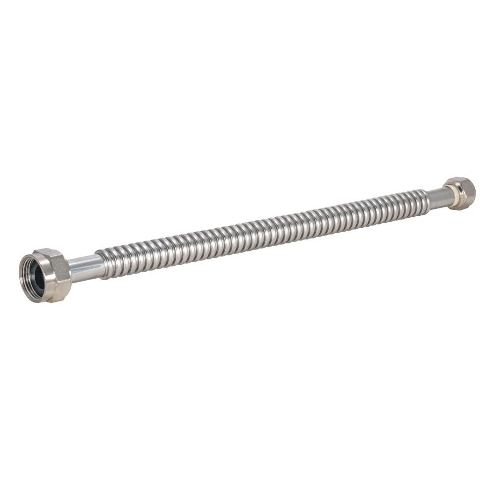 Eastman 437518 18 in. Corrugated Stainless Steel Water Heater Connector 3/4 in. FIP x 1 in. FIP