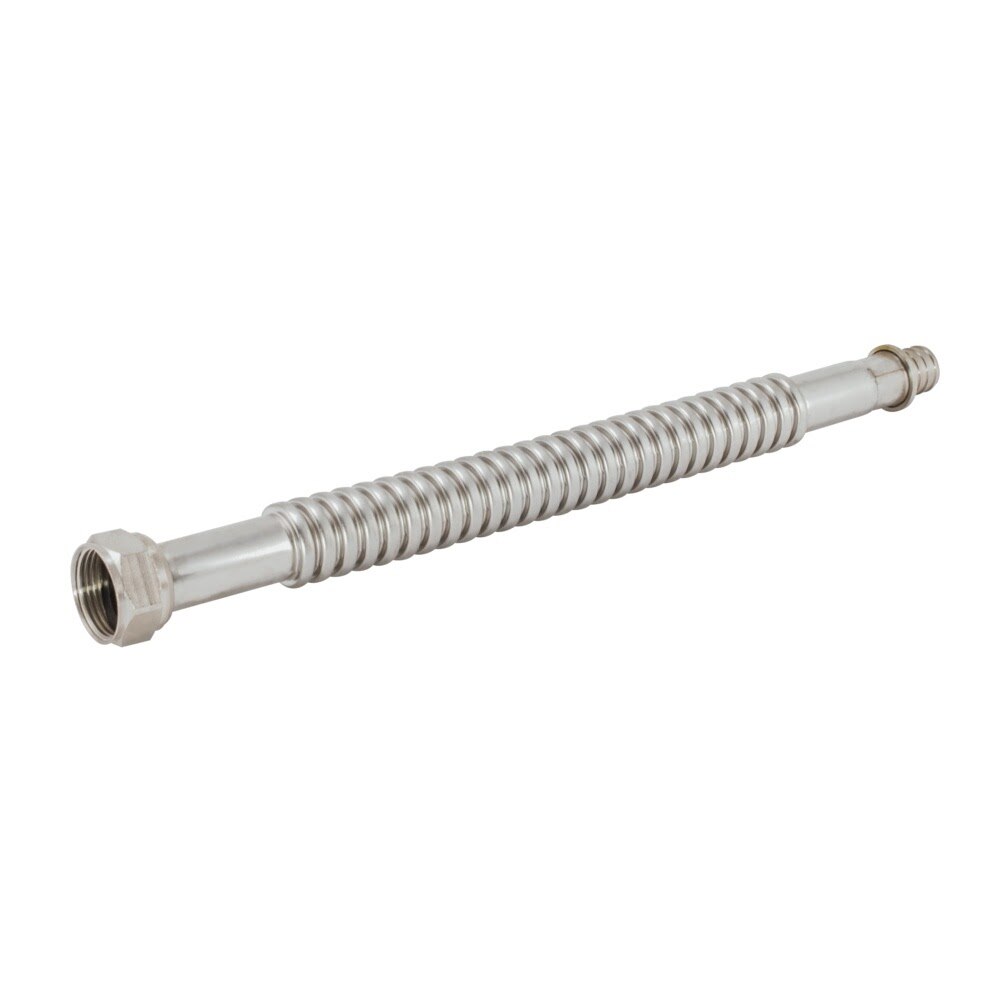 Eastman 438618 18 in. Corrugated Stainless Steel Water Heater Connector 3/4 in. FIP x 3/4 in. Crimp PEX - 3
