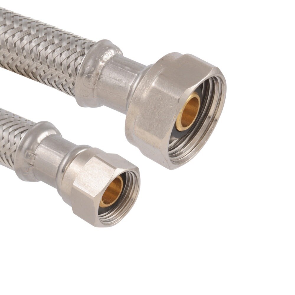 Eastman 48008 1/2 in. IPS x 3/8 in. Comp x 36 in. Braided Stainless Steel Faucet Supply Line - 3