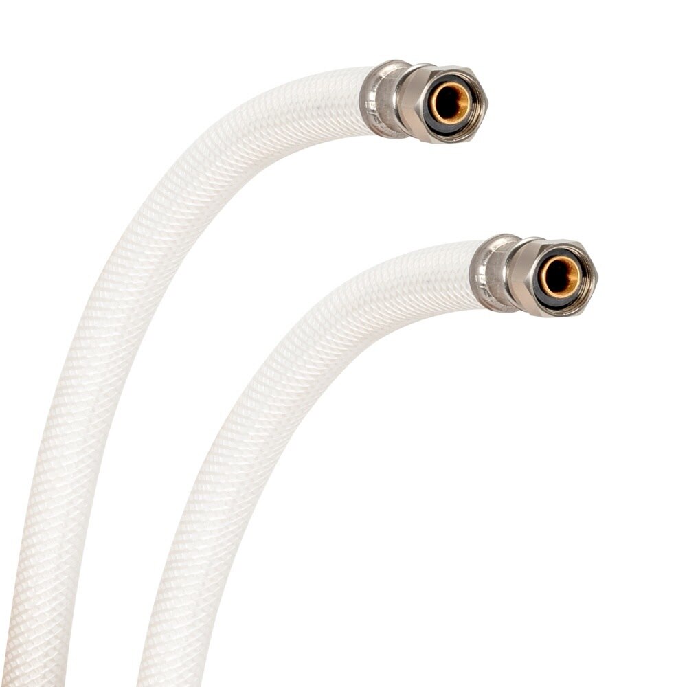 Eastman 48122 3/8 in. Comp x 3/8 in. Comp x 16 in. Flex PVC Faucet Supply Line with Brass Insert - 3