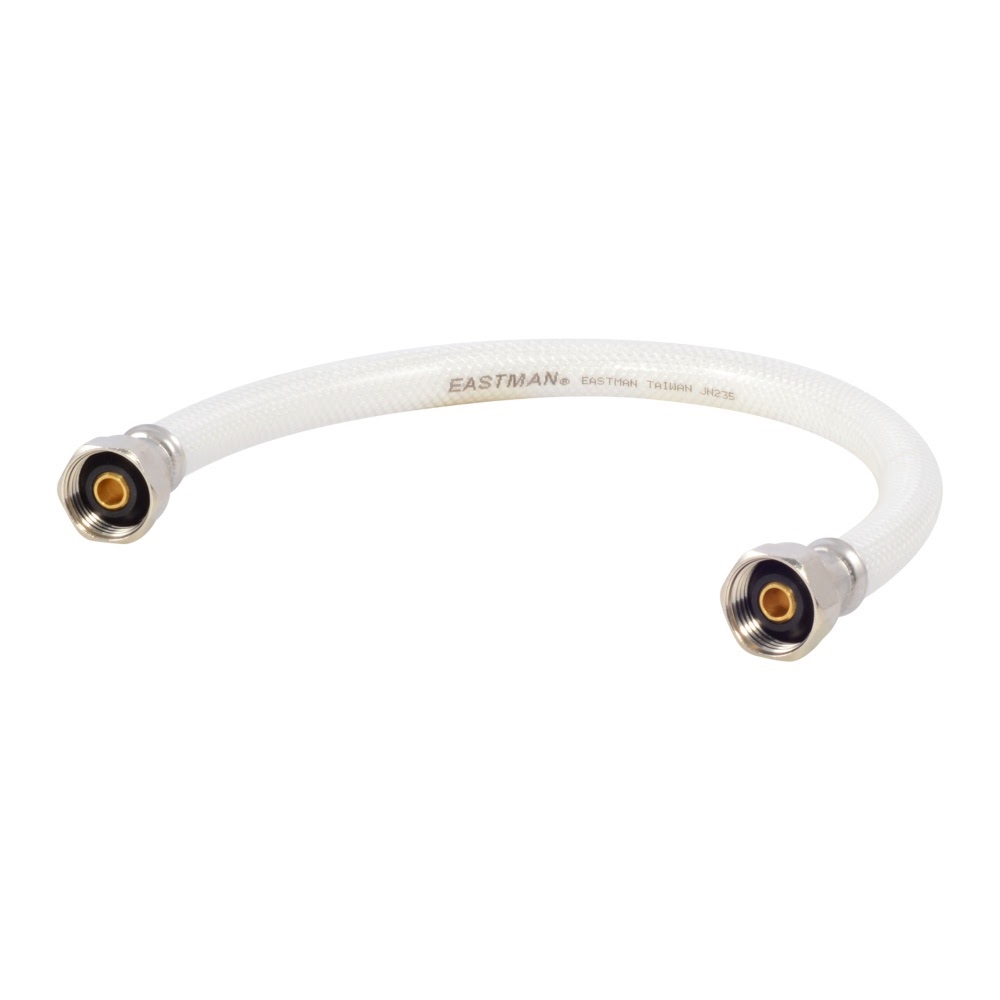 Eastman 48133 1/2 in x 1/2 in x 16 in Flex Faucet Water Supply Line with Brass Insert