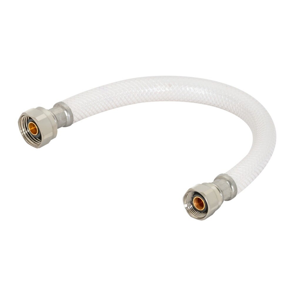 Eastman 48138 1/2 in. IPS x 1/2 in. Compression x 12 in. PVC Flex Water Supply Line with Brass Insert