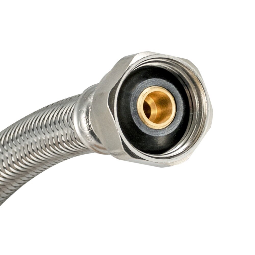 Eastman 48744 1/2 in. IPS x 7/16 in. Compression x 20 in. Braided Stainless Steel Faucet Connector - 3