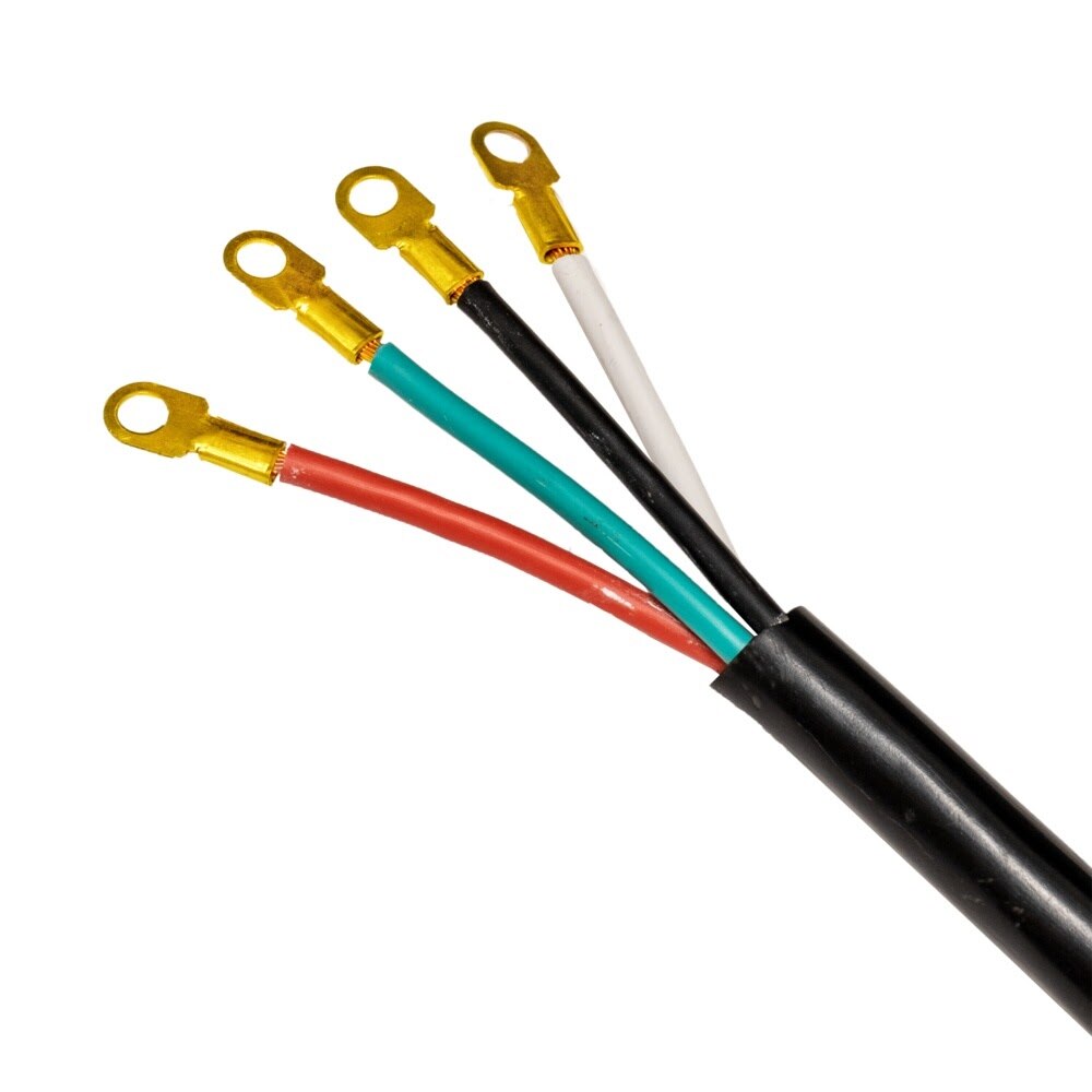 Eastman 61247 6 ft. 4-Prong 50 Amp Range Cord with Ring Terminals and Strain Relief Clamp - 2