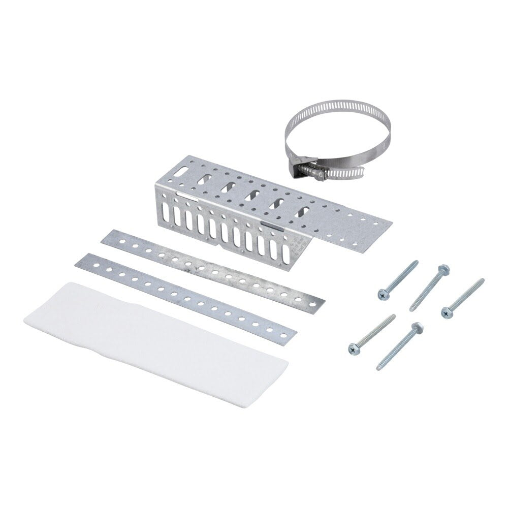 HoldRite 115 7 1/2 in. x 2 in. x 1 1/2 in. Galvanized Pipe on Pipe Bracket Kit for 1/2 in. to 2 in. Pipe - 2