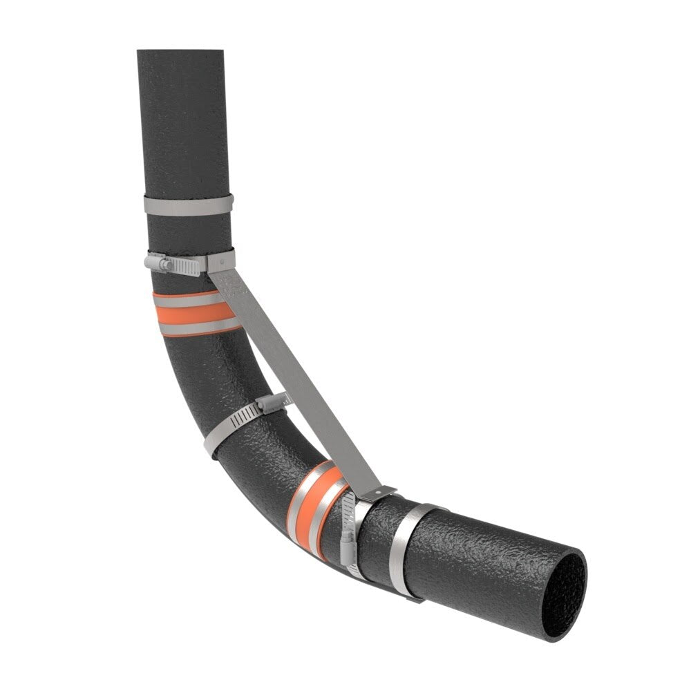 HoldRite 117-4K 4 in. No-Hub Short Sweep 1/4 Bend Fitting Restraint