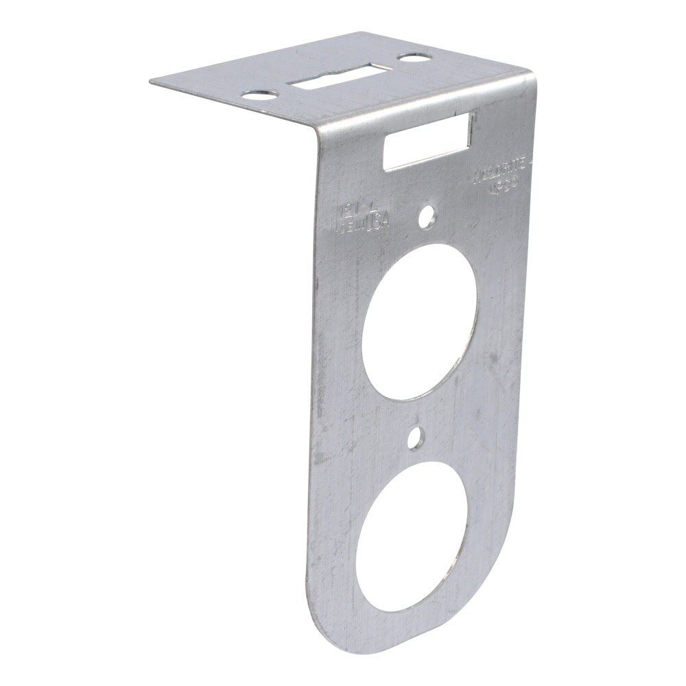 HoldRite 121-L 2-1/2 in. x 5 in. Galvanized Steel 2-Line Pipe Support Bracket - 2