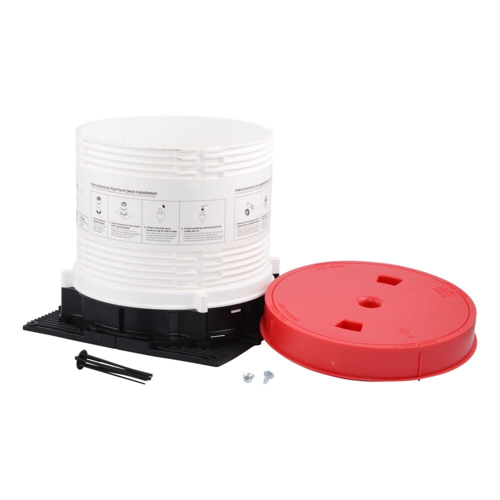 HoldRite HFP-H6B-S HydroFlame Hollow Deck Sleeve with Water Seal 6 in. ID 7-1/4 in. to 8 in. Tall - 2