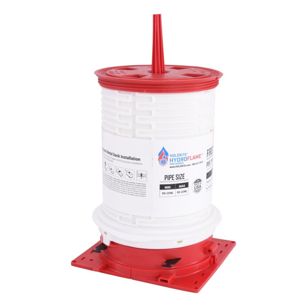 HoldRite HFP-LSP3B 4 in. ID HydroFlame Pro Series Firestop Line-Set Sleeve with Adjustable Cap