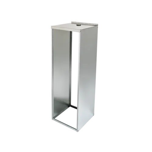 HoldRite QS-E24-B 24 in Galvanized Steel Water Heater Shed Enclosure with Back Panel - 3