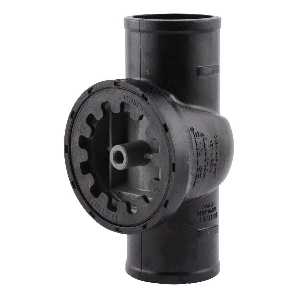 HoldRite TRPVCNH2A 2 in. PVC No-Hub DWV Test Cleanout Tee with Plug