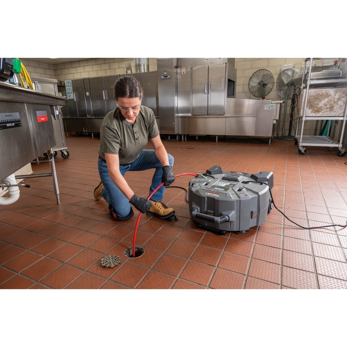 Ridgid 79713 FlexShaft KM-1004 Milling Machine Hybrid Power for 1-1/4" to 4" Pipes Tool Only - 8