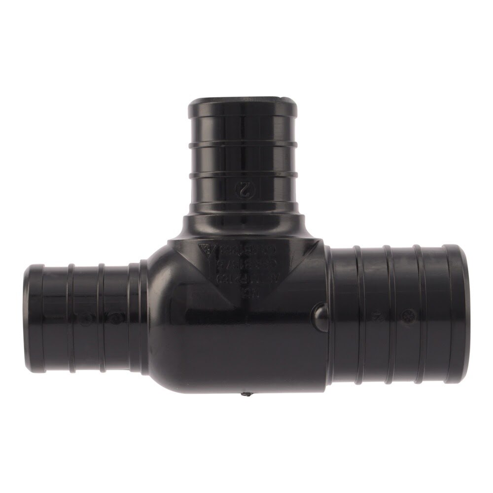 SharkBite UP414 1 in x 3/4 in x 3/4 in Poly Barb Reducing Tee for PEX and PE-RT Pipe - 2