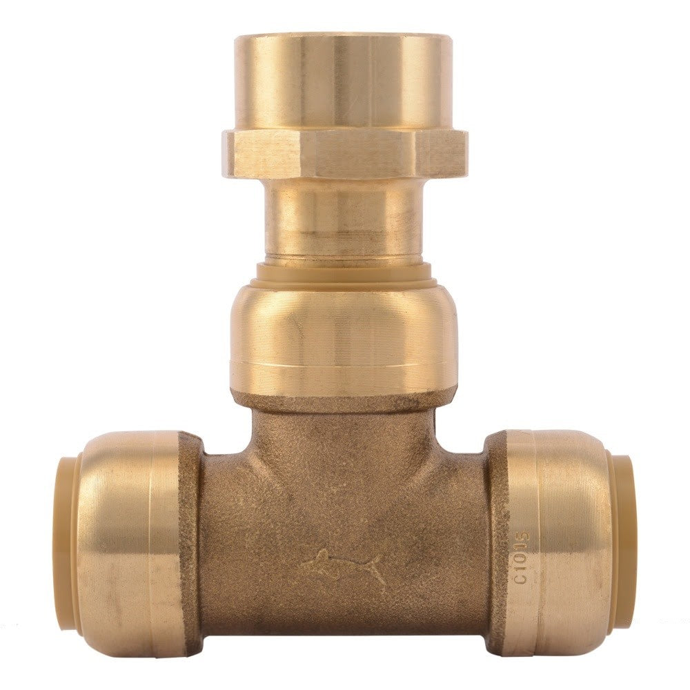 SharkBite UR462A 3/4 in x 3/4 in x 3/4 in Push-to-Connect Tee with Female FNPT Center - 2
