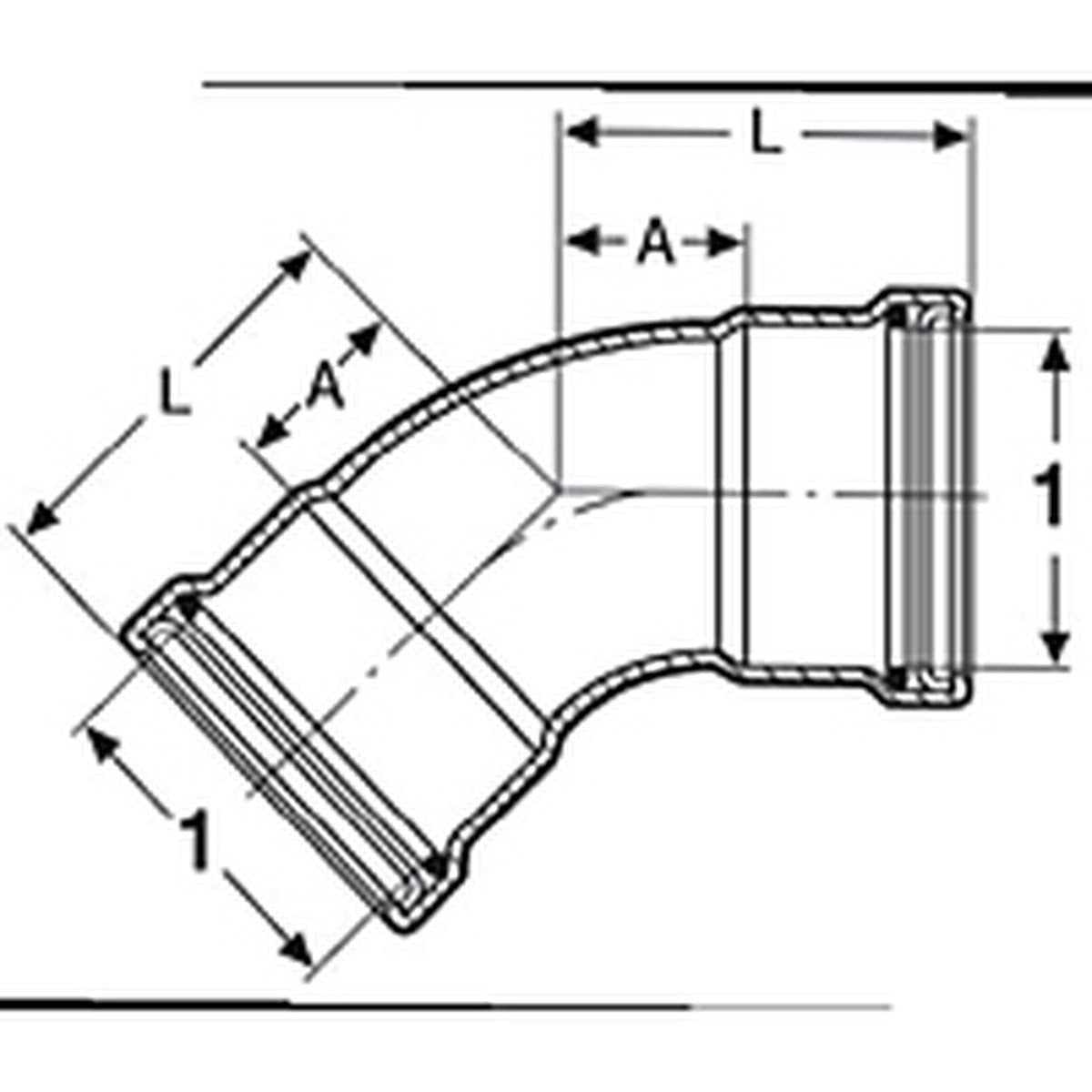 Viega 20658 (0926XL) ProPress 3 in. Copper 45 Degree Press x Press Elbow (1 Each) - 2