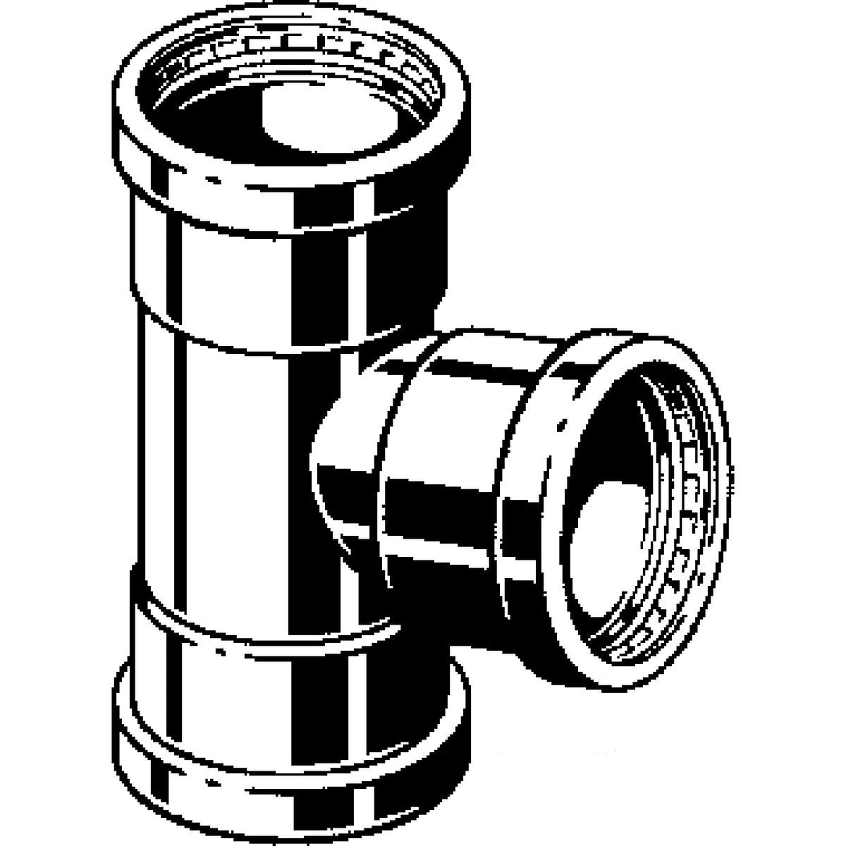 Viega 20689 (0918XL) ProPress Copper Press Reducing Tee 2 1/2 in x 1 in x 2 1/2 in (1 Each) - 2
