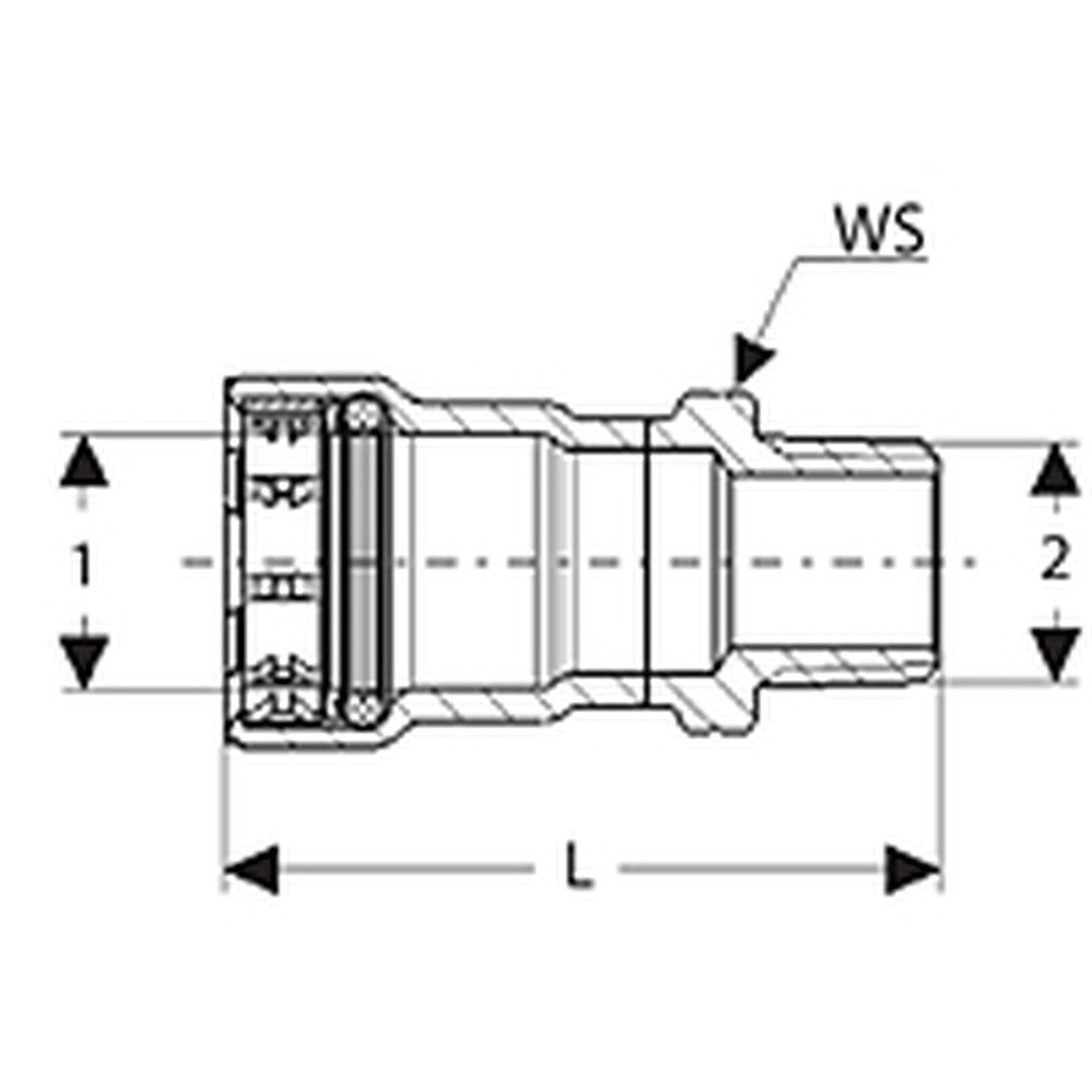 Viega 25106 (6611) MegaPress G 3/4 in. Press x 3/4 in. MPT Adapter (10 Pack) - 2