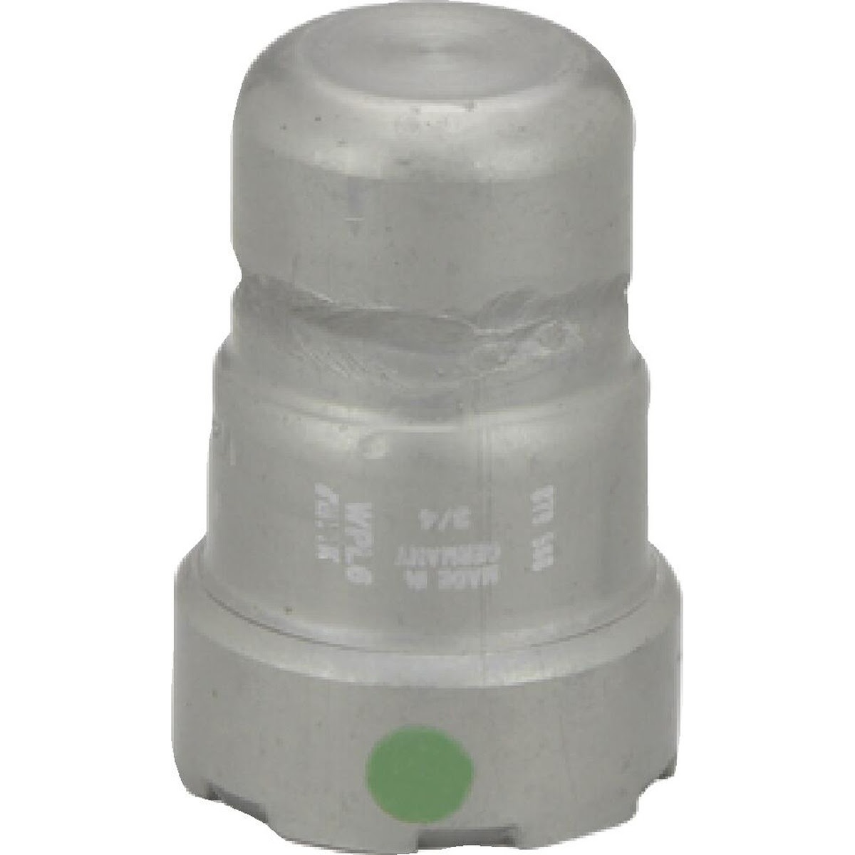 Viega 25750 (4856) MegaPress 1 1/2 in Press Cap for Sch 5 to Sch 40 Carbon Steel Pipe, Zinc-Nickel Coated (1 Each)