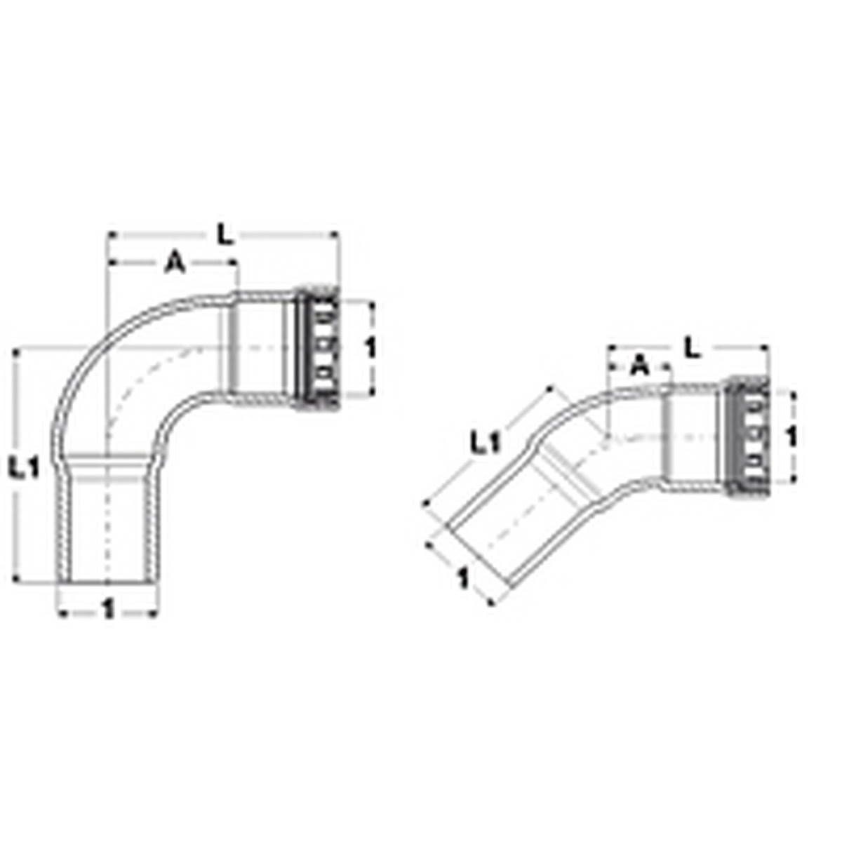 Viega 26071 (6616.1) MegaPressG 90 Degree Street Elbow FTG x Press 1-1/2 in Carbon Steel - 2