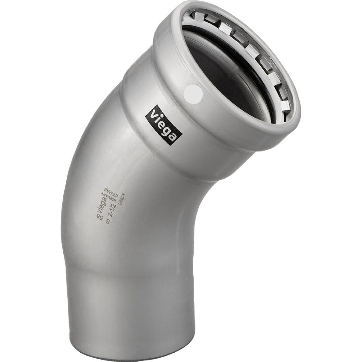 Viega 26550 (4826.1XL) 3 in. MegaPress FKM 45 Degree Street Elbow Press Fitting (1 Pack)