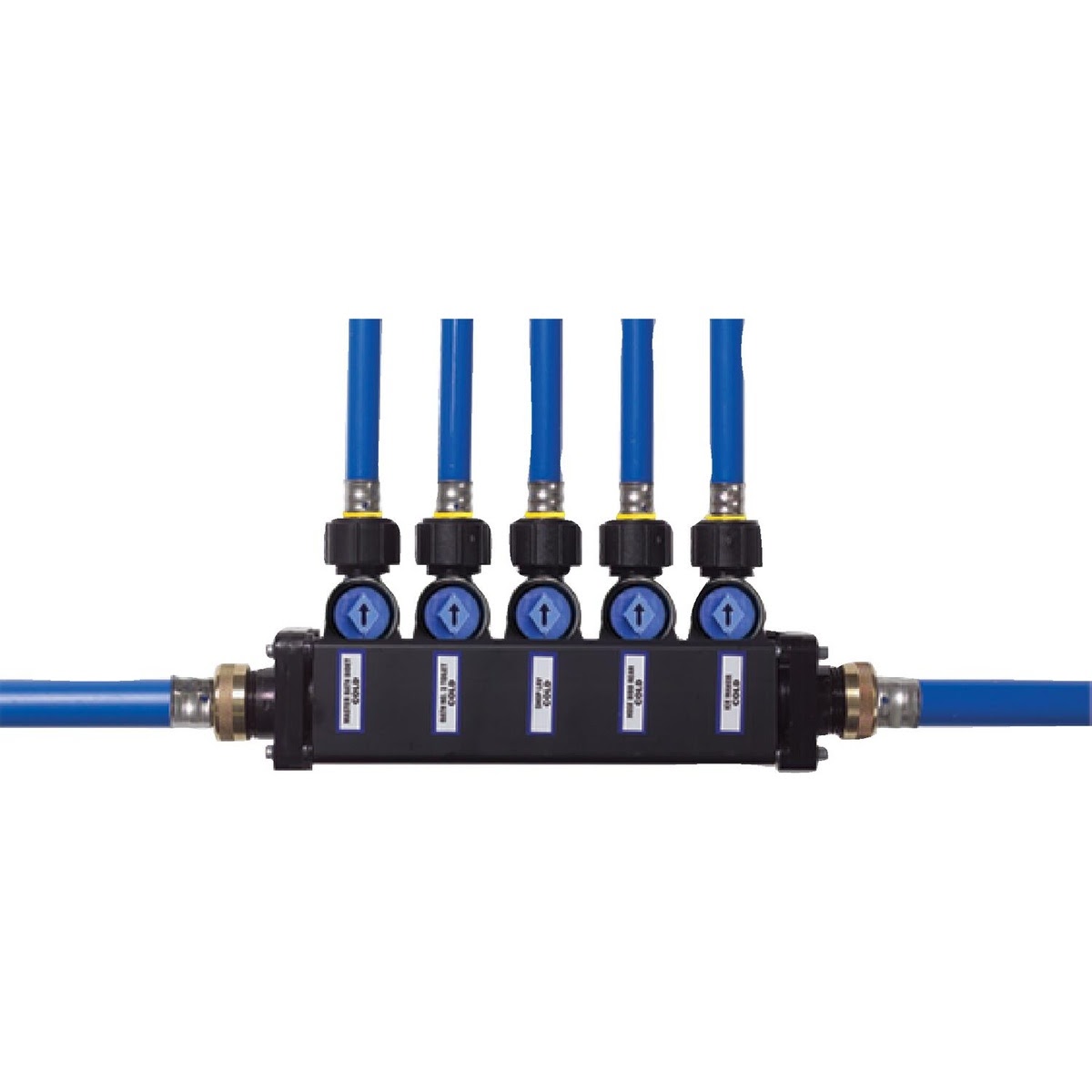 Viega 49043 (V5650) PureFlow MiniBloc 4-Port 1/2 in. Press Zoning Manifold (1 Each)