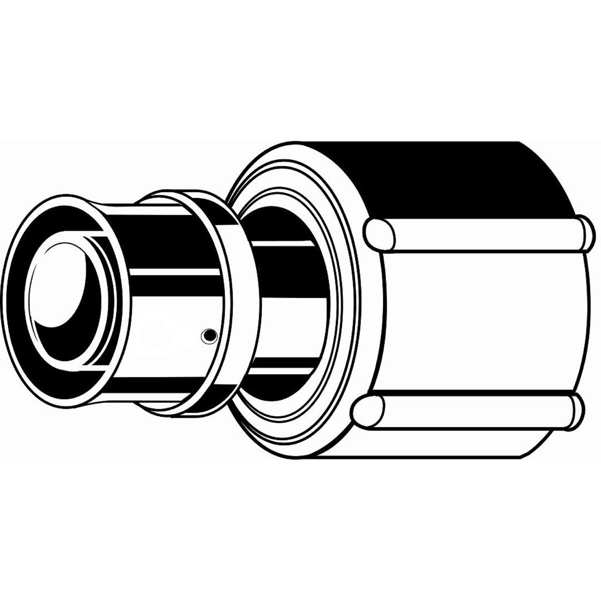Viega 49333 (V5613.3) PureFlow Press 1/2 in. x 1/2 in. Polymer Lavatory Adapter (10 Pack) - 3