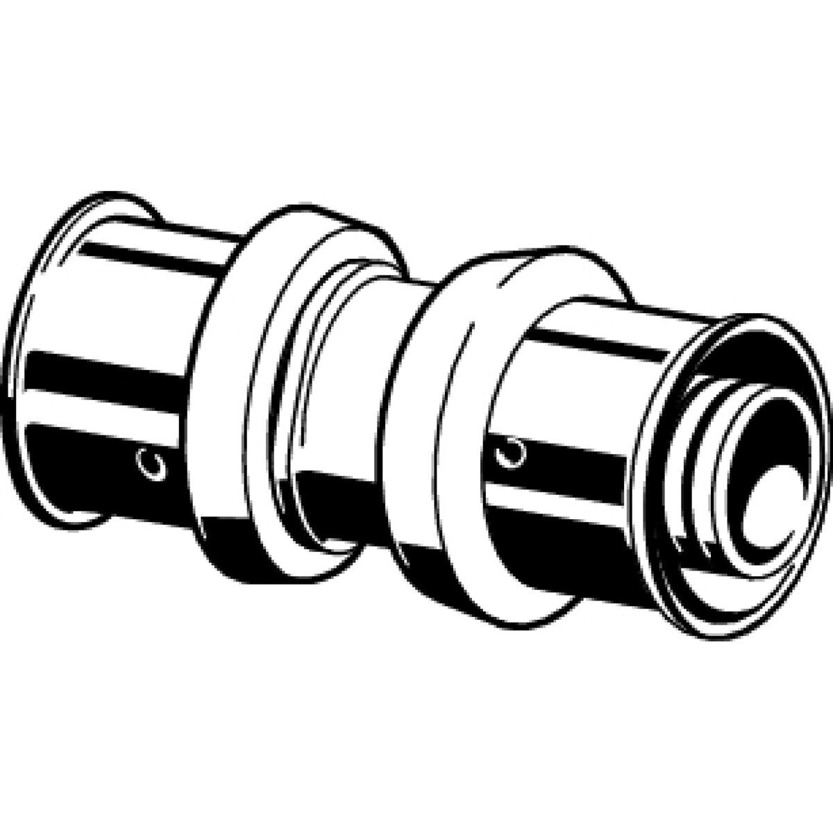 Viega 49402 (V5615) PureFlow Press 3/8 in. x 3/8 in. Polymer Coupling (25 Pack) - 3