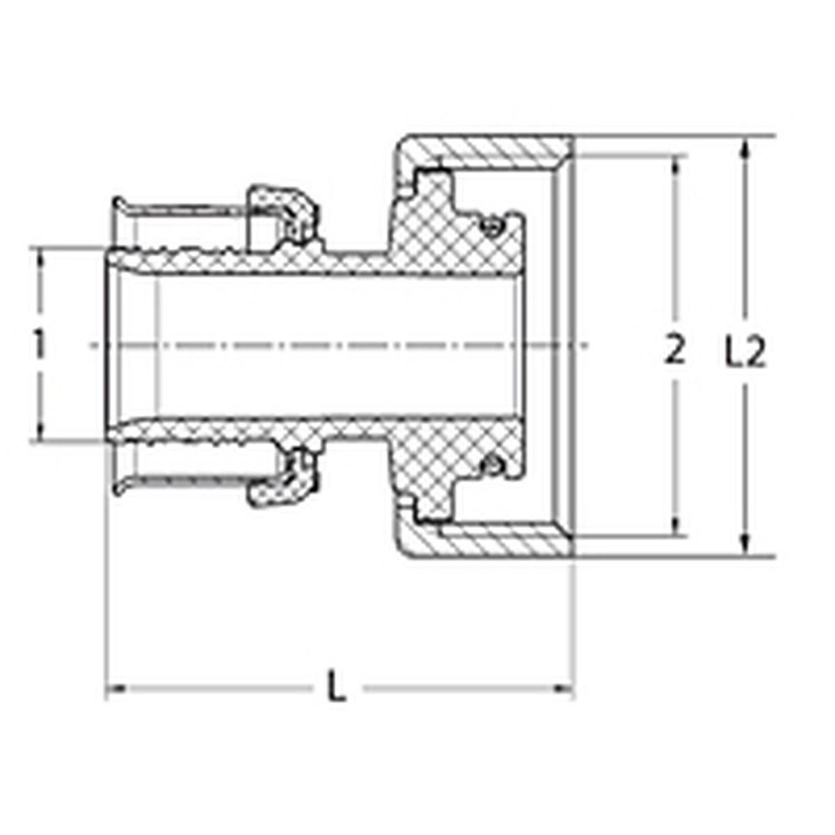 Viega 49416 (V5613.2) PureFlow Press supply adapter P x Supply polymer fitting for PEX to ManaBloc MiniBloc (1 Each) - 2