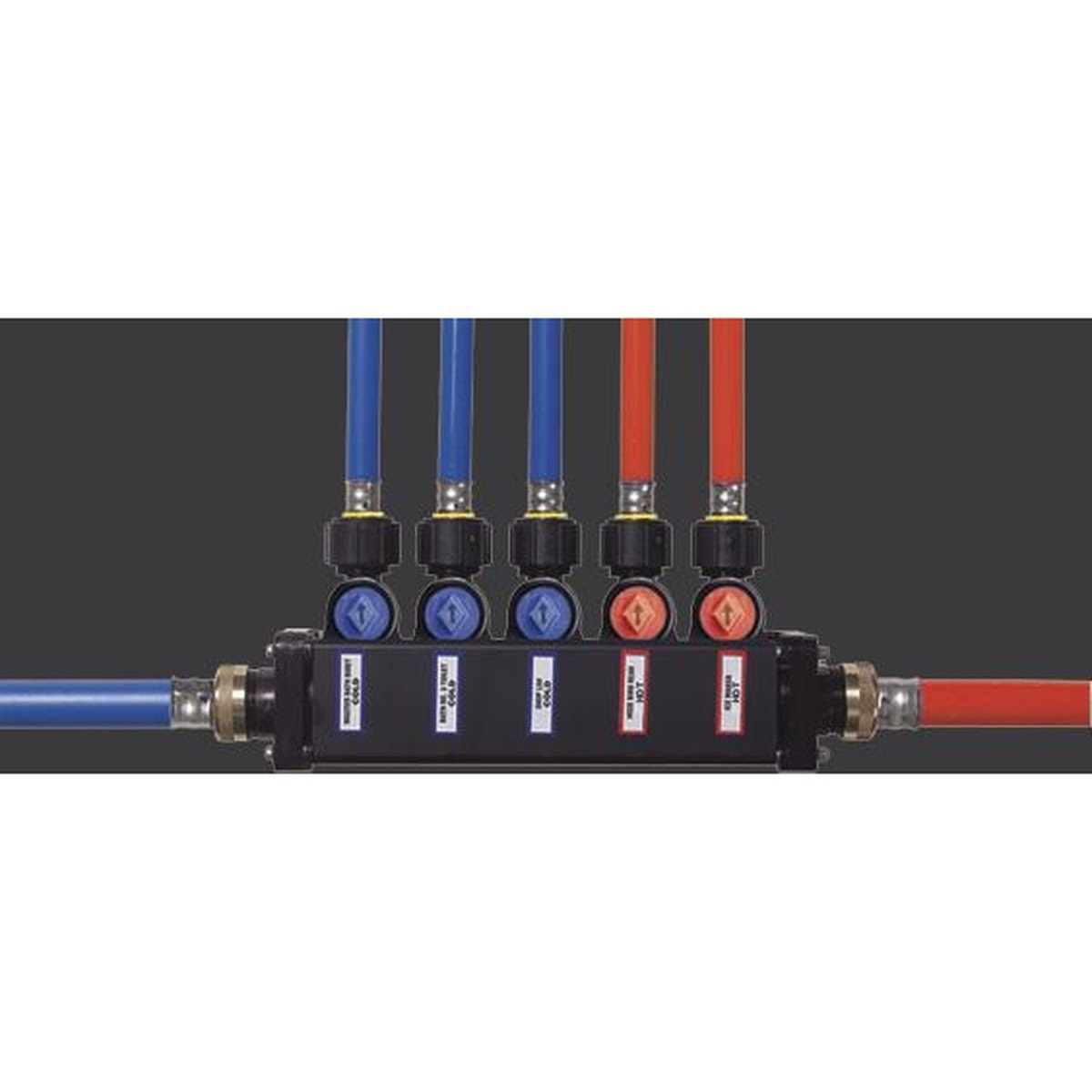 Viega 49453 (V5660) PureFlow MiniBloc 5 Port 1/2 in. Zoning Manifold Polysulfone (1 Each) - 2