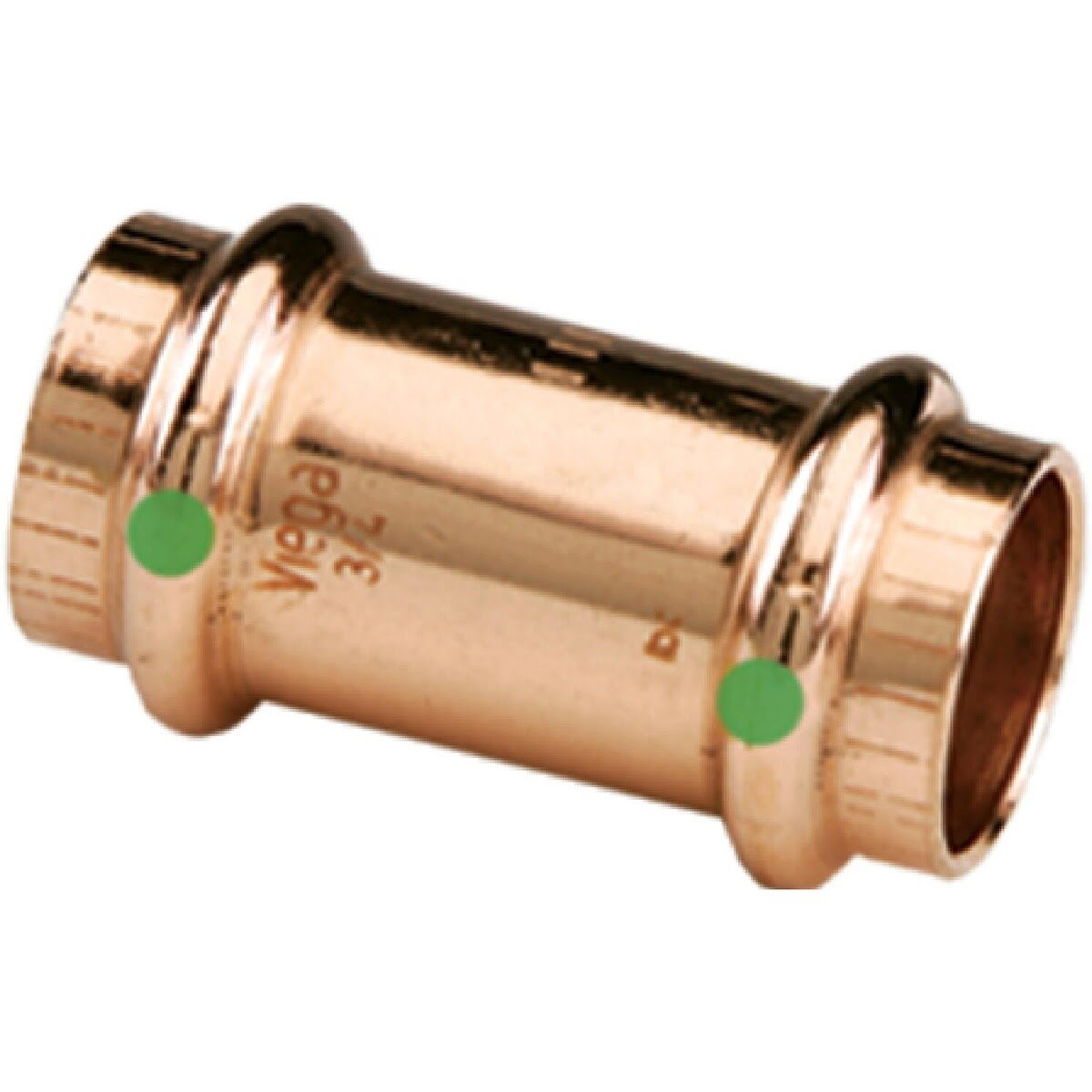 Viega 78047 (2915) 1/2 in. x 1/2 in. Copper ProPress Press Coupling with Stop (1 Each)
