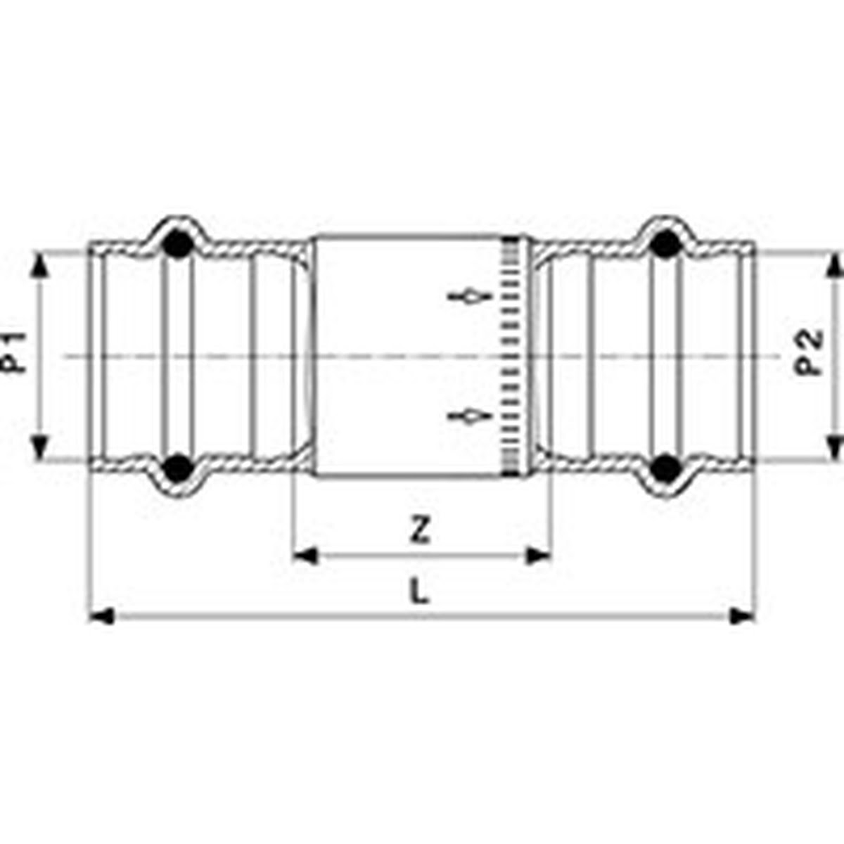 Viega 79060 (2974ZL) ProPress Zero Lead Bronze Press Check Valve 2 in. P x P (1 Each) - 2