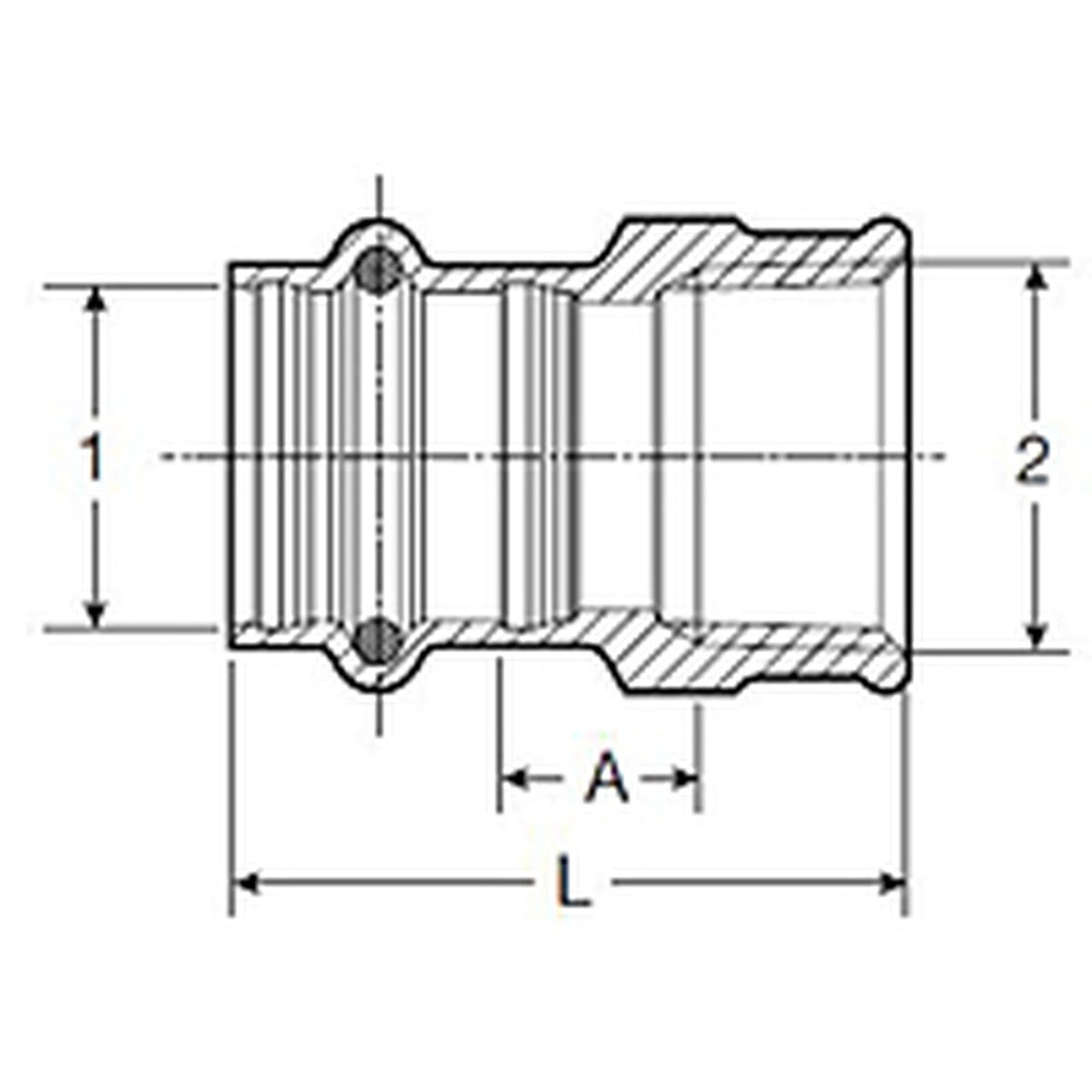 Viega 79350 (2912ZL) 1 1/4 in Press x 1 1/4 in FPT Bronze ProPress Adapter (1 Each) - 2
