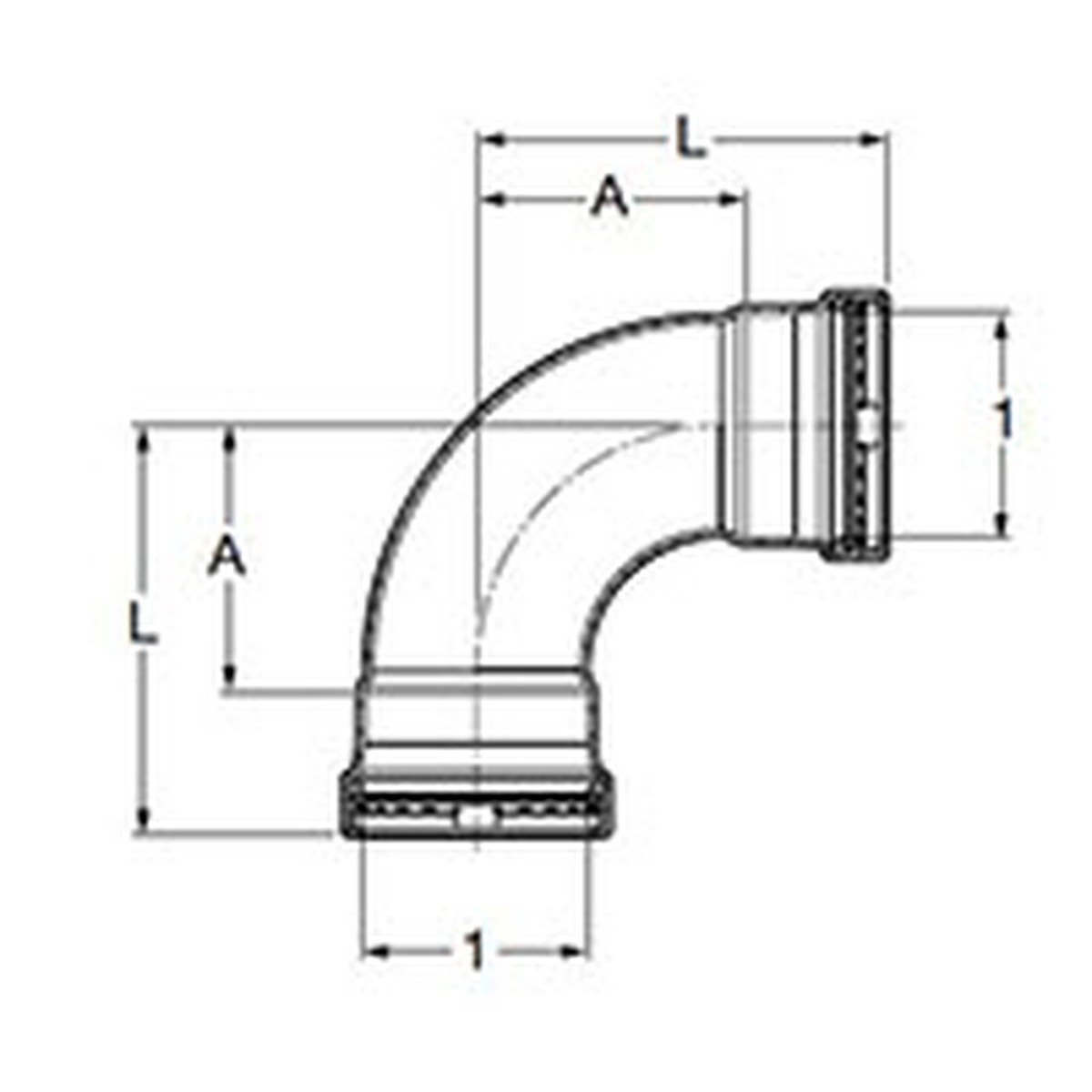 Viega 80430 (4016XL) ProPress 316 2-1/2 in 90 Degree Press Elbow P x P (1 Pack) - 2