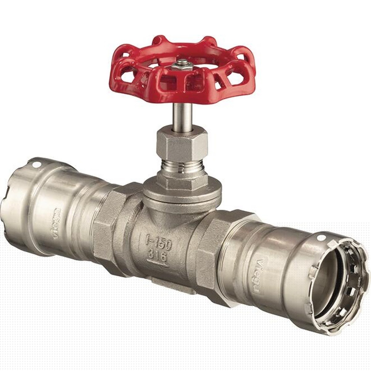 Viega 87645 (5985.1) MegaPress 316 FKM 1 1/4 in. Stainless Steel Press Globe Valve