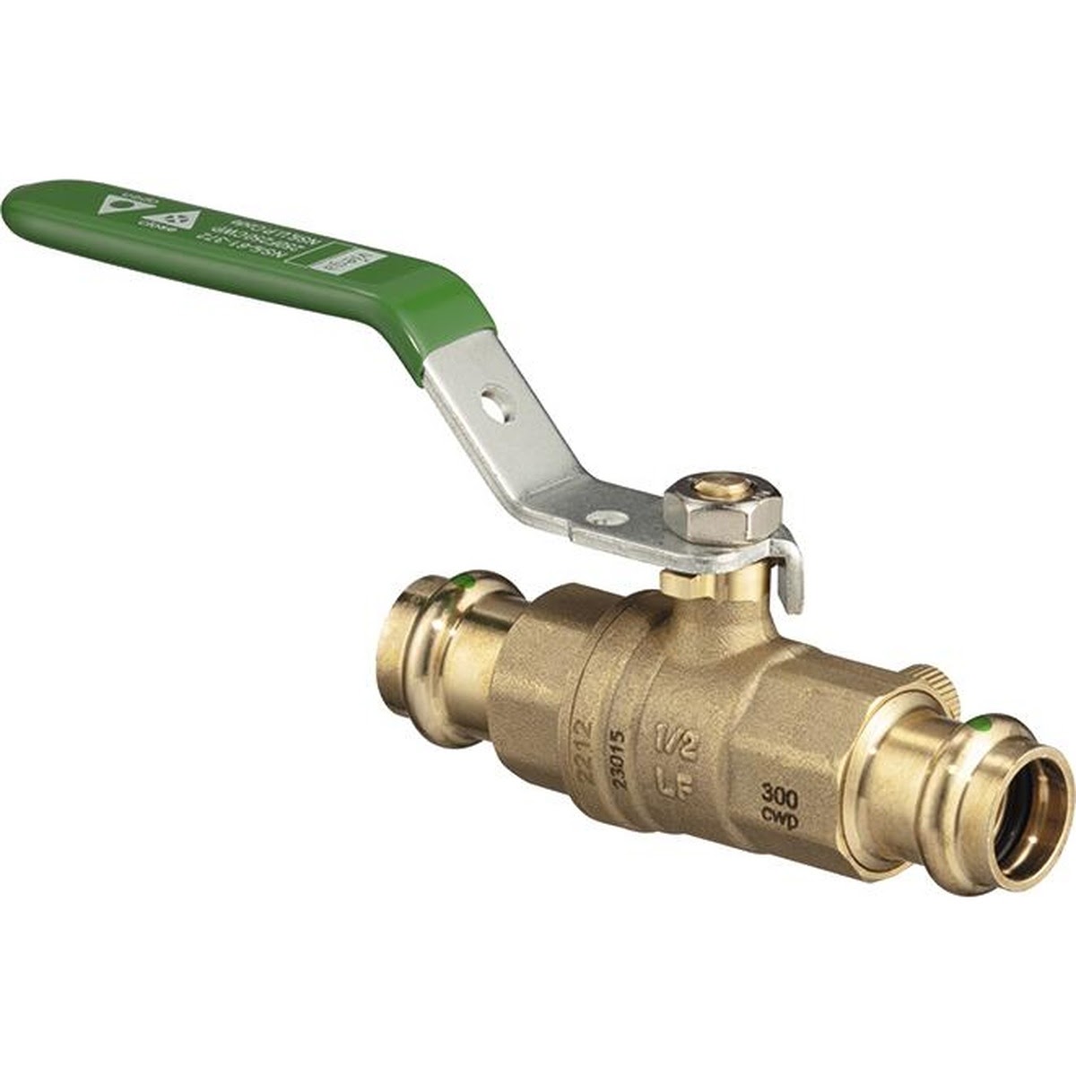 Viega 87845 (2975.3ZL) 1/2 in. x 1/2 in. ProPress Full Port Ball Valve with Drain (1 Each) - 2