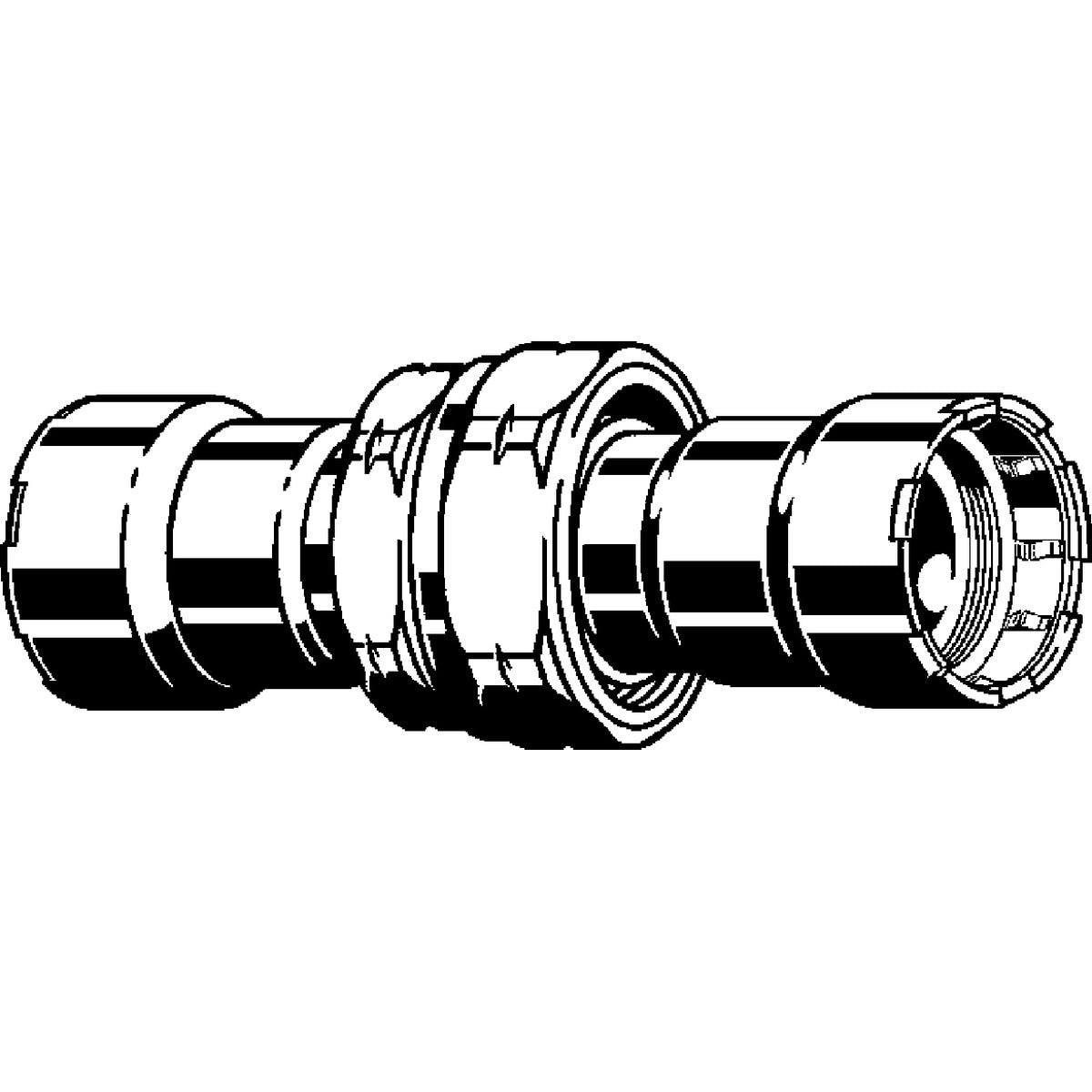 Viega 91930 (6860) 3/4 in. x 3/4 in. MegaPress 316 Stainless Steel Press Union with FKM Seal (5 Pack) - 2