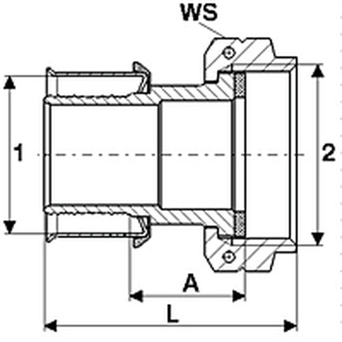 Viega 96160 (2893ZL) PureFlow Press Zero Lead Bronze Press Tailpiece Adapter P x F BSP (10 Pack) - 2