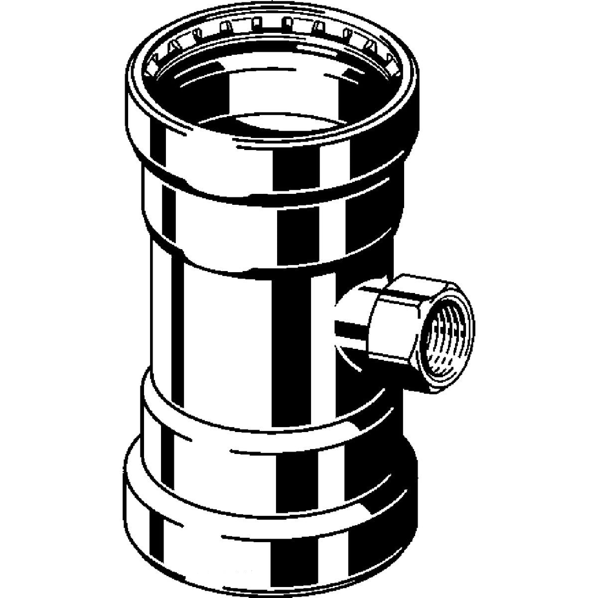 Viega 98425 (6817.2XL) MegaPress 316 Stainless Steel Tee 3 in. x 3 in. x 3/4 in. FPT (1 Each) - 3